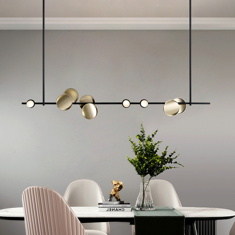 Interior Design Living Room And Kitchen - Modern Minimalist Decor Ceiling Chandelier Lamp