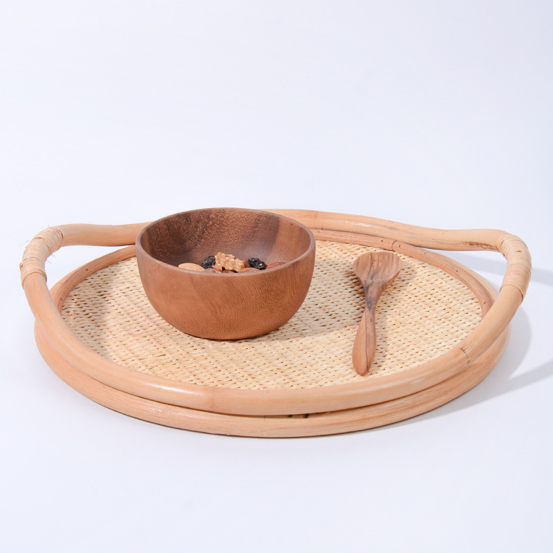 Natural Rattan Woven Tray, Sto - Rattan Tray Handle review and price