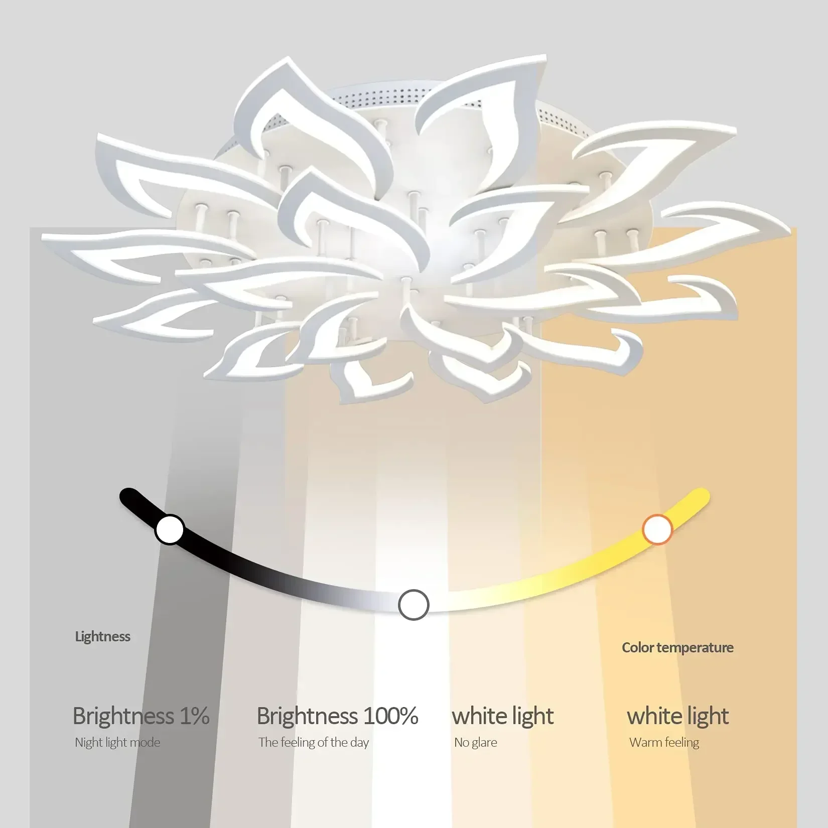 Designer LED Petal Chandelier  - Interior Design Living Room And Kitchen review and price