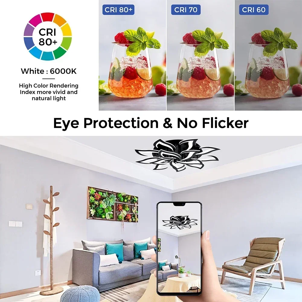Designer LED Petal Chandelier  - Interior Design Living Room And Kitchen review and price