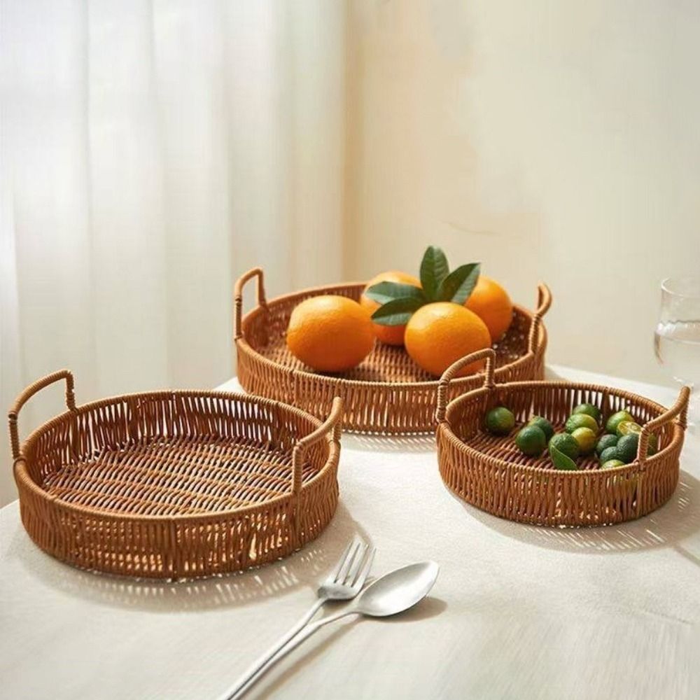 Large Capacity Imitation Ratta - Rattan Tray Handle review and price