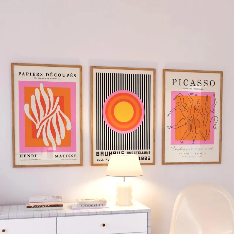 3pcsModern Orange  Bauhaus And - Interior Design Living Room review and price