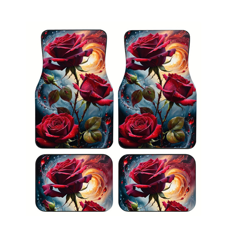 4pcs Red Rose Magical Style De - Interior Design Type review and price