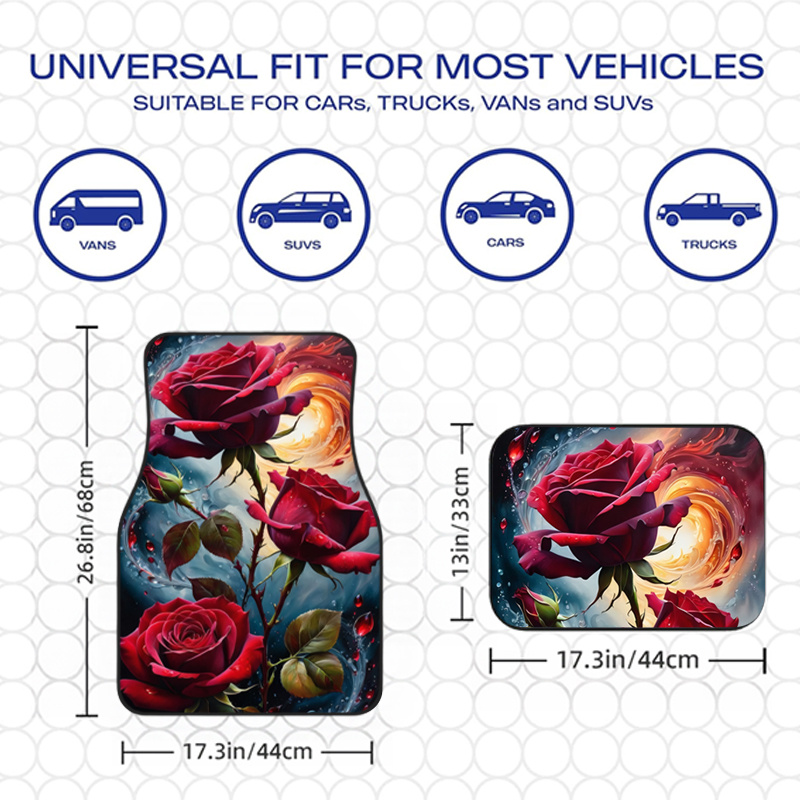 4pcs Red Rose Magical Style De - Interior Design Type review and price