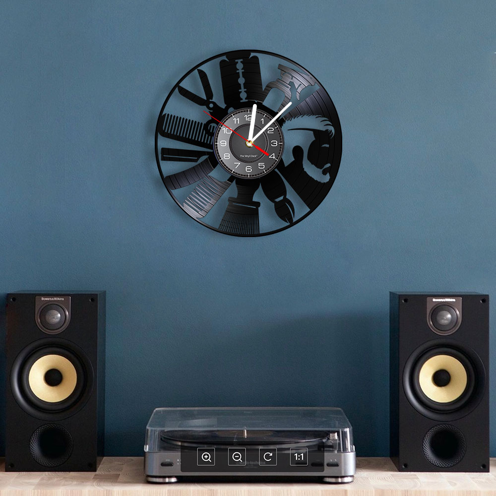 Hair Salon Tools Wall Clock Ba - Interior Design Living Room Ideas review and price