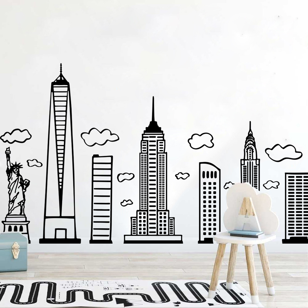 Large Doodled New York City Sk - Interior Design Magazine review and price