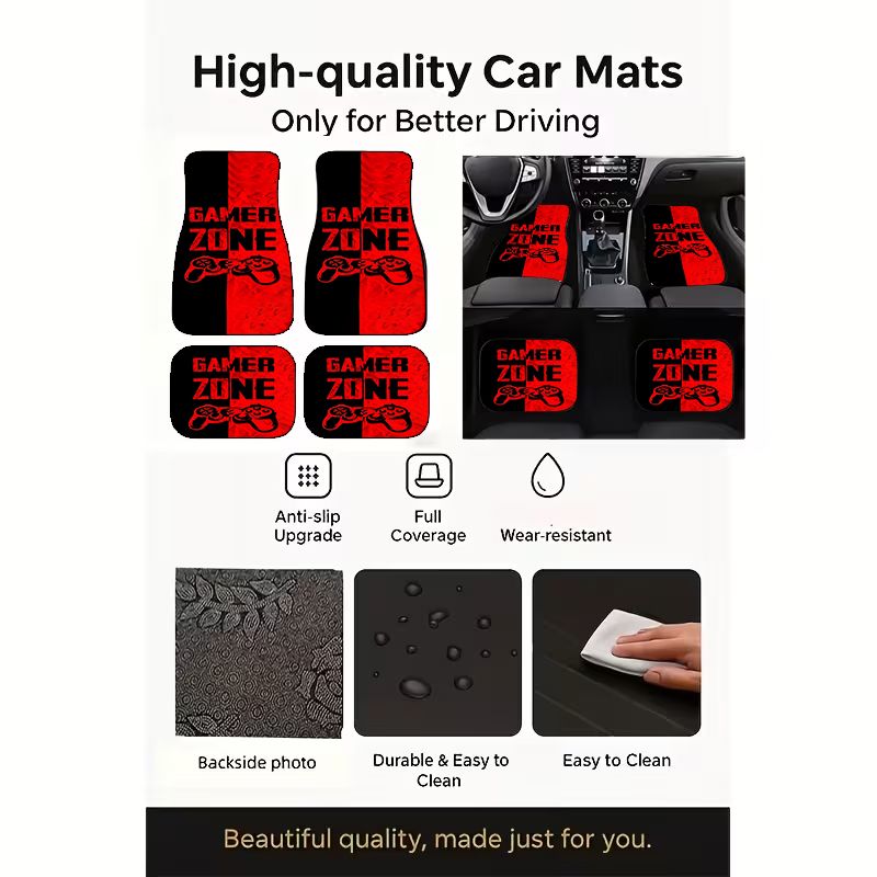 Universal Car Floor Mats Set 4 - Interior Design Zoning review and price