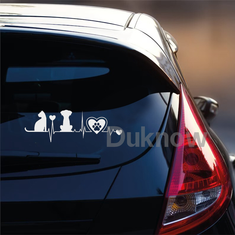 Dog and Cat Silhouette Heartbe - Interior Design Magazine review and price