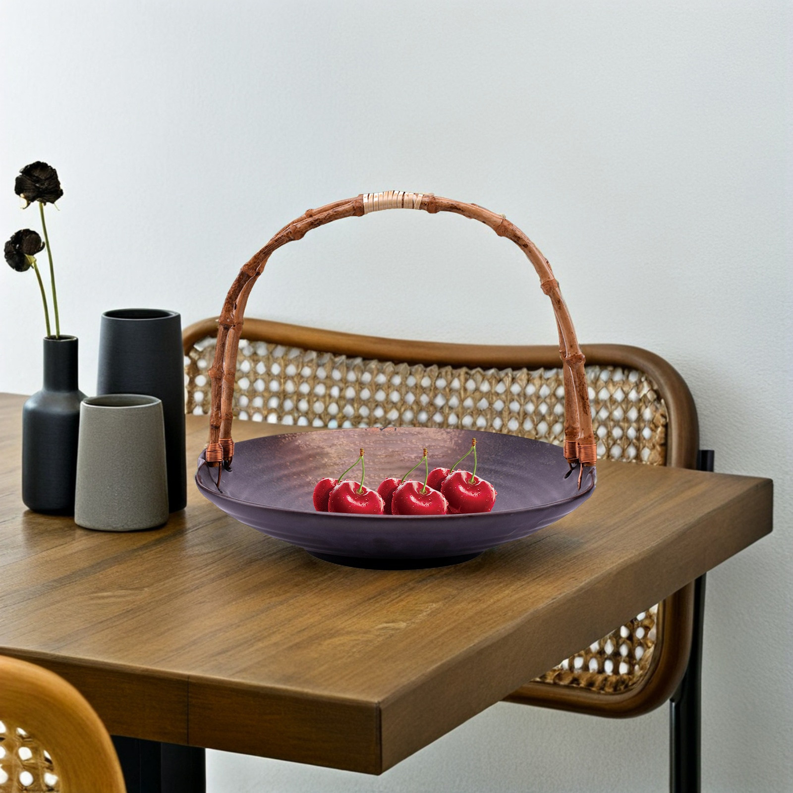 Rattan Wicker Serving Tray Han - Rattan Tray Handle review and price