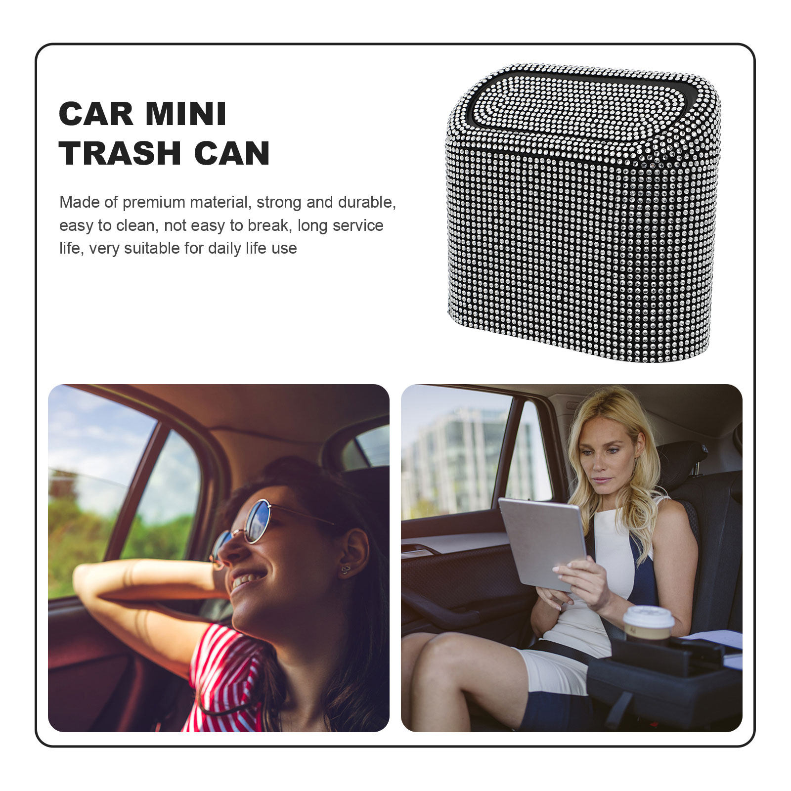 Glitter Car Trash Can Portable - Interior Design Type review and price